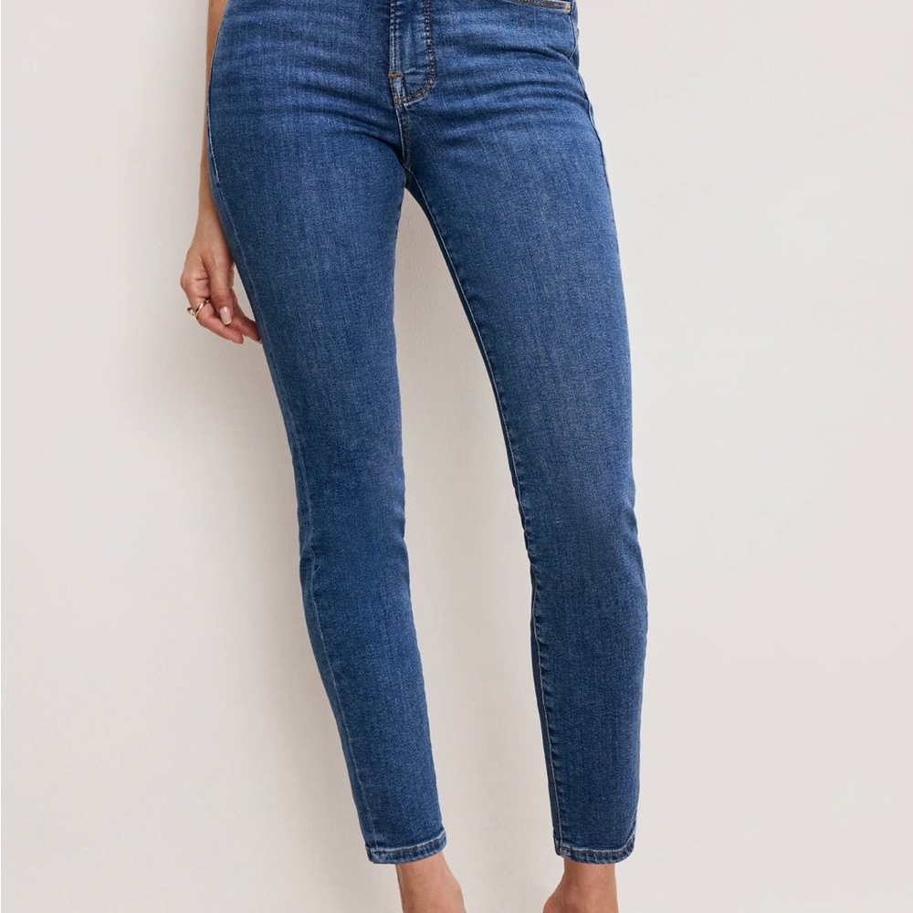 Good American Blue Skinny Jeans High-Rise Stretch